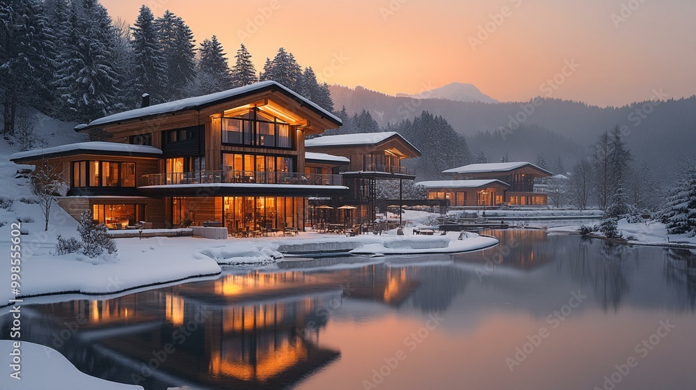 Fototapeta premium this Water lilies floating serenely on a reflective pond, with a focus on natural beauty and tranquility.