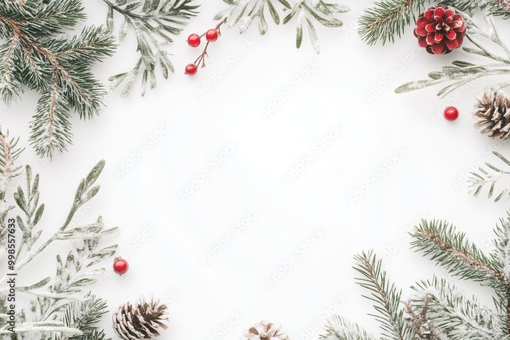 Winter element frame white background Winter element frame white background
