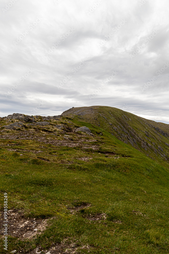 Hiking route across Carn Eighe, Glen Affric Scottish highlands Hiking route across Carn Eighe, Glen Affric Scottish highlands