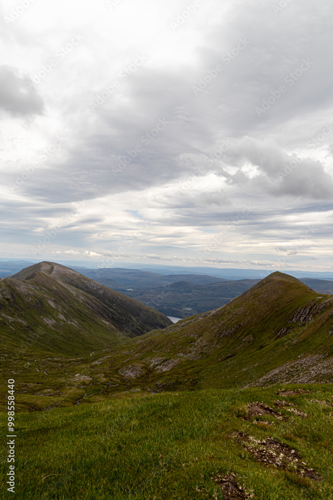 Hiking route across Carn Eighe, Glen Affric Scottish highlands Hiking route across Carn Eighe, Glen Affric Scottish highlands