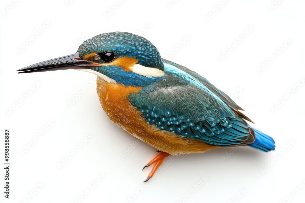 Kingfisher: Vibrant Feathered Fisher Portrait Kingfisher: Vibrant Feathered Fisher Portrait