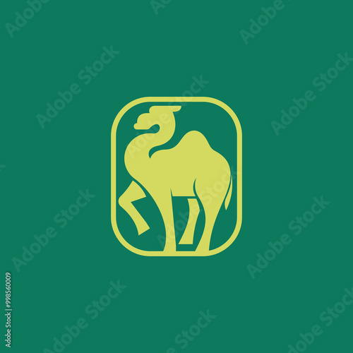 simple camel logo for emblem or icon
