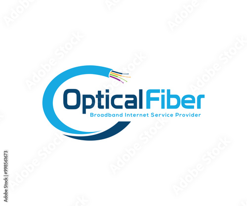 Fiber Optical logo design template