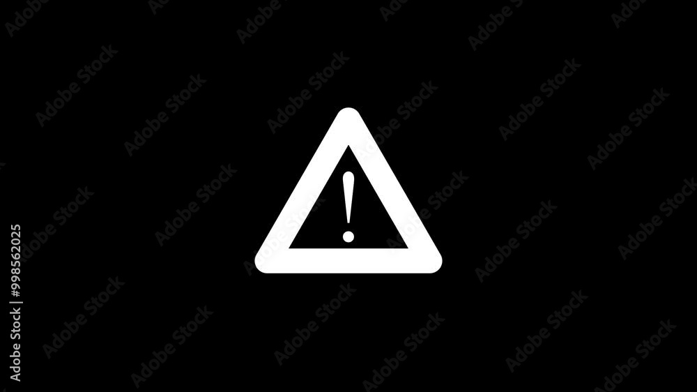 Simple exclamation sign animation , triangle shape danger icon , attention sign Simple exclamation sign animation , triangle shape danger icon , attention sign