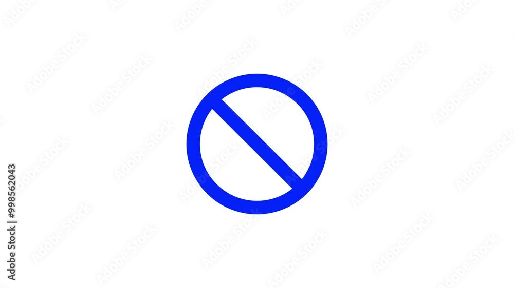 Do not circle shape icon red color animation Do not circle shape icon red color animation