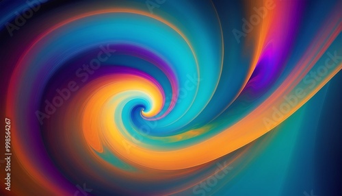 vibrant abstract swirl of colorful spirals