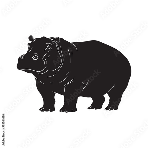 rhino on white background cartoon, animal, vector, illustration, mammal, wild, hippo, rhino, wildlife, bear, nature, zoo, hippopotamus, rhinoceros, art, fun, safari, drawing, comic, elephant, animals,