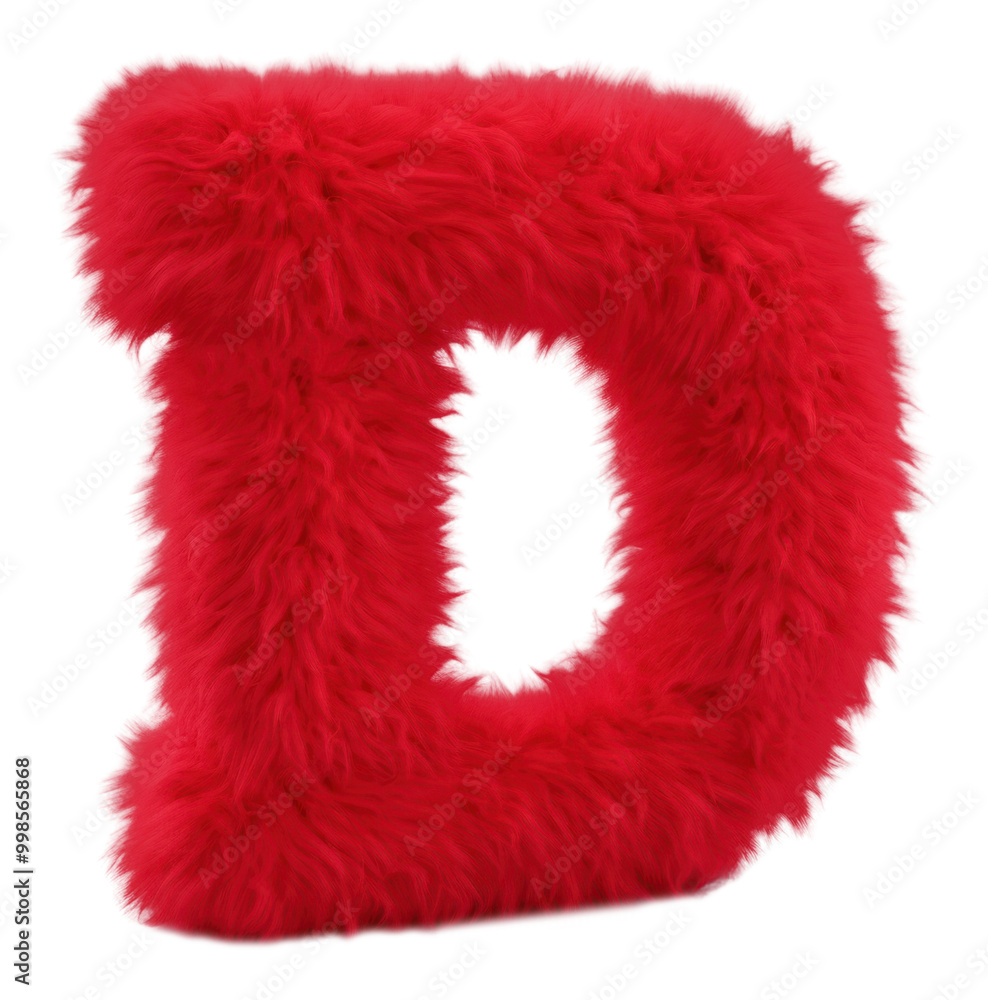 PNG Alphabet I shape red fur white background. PNG Alphabet I shape red fur white background.