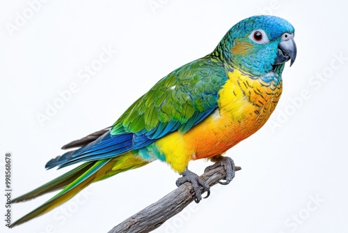 Brilliant Scarlet-chested Parrot Portrait