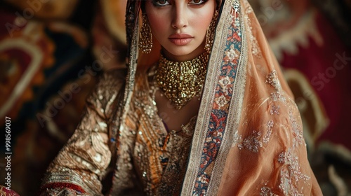 Beautiful Moroccan Bride in Traditional Attire