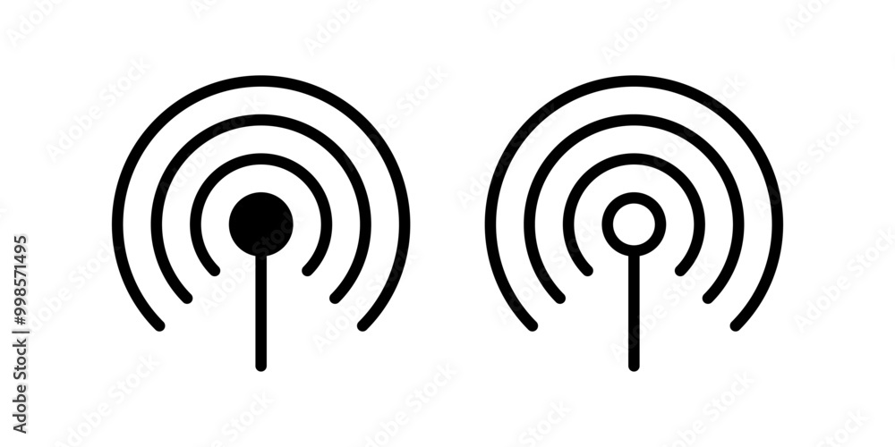Wireless Internet icon set. flat illustration of vector icon on white background Wireless Internet icon set. flat illustration of vector icon on white background