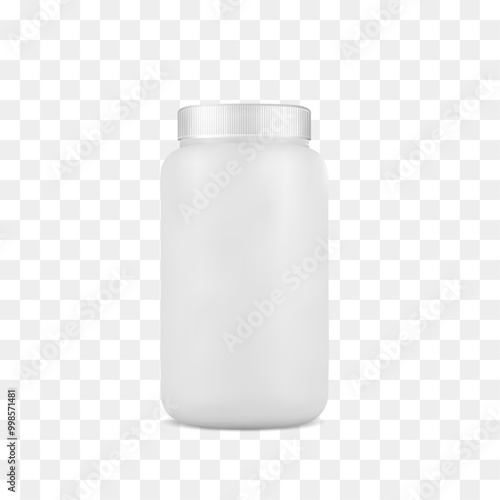 Realistic Plastic Jar with transparent background