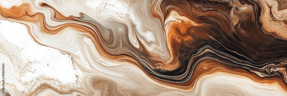 Swirls of coffee and cream blend beautifully to form intricate marbled patterns, capturing the essence of warmth and creativity. Generative AI Swirls of coffee and cream blend beautifully to form intricate marbled patterns, capturing the essence of warmth and creativity. Generative AI