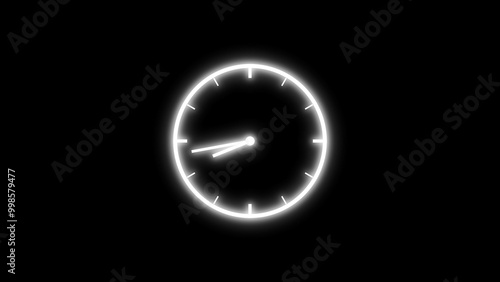 Analog Clock Icon Illustration Background.