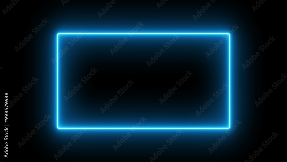 Glowing Neon Rectangle Border Frame Illustration Background. Glowing Neon Rectangle Border Frame Illustration Background.