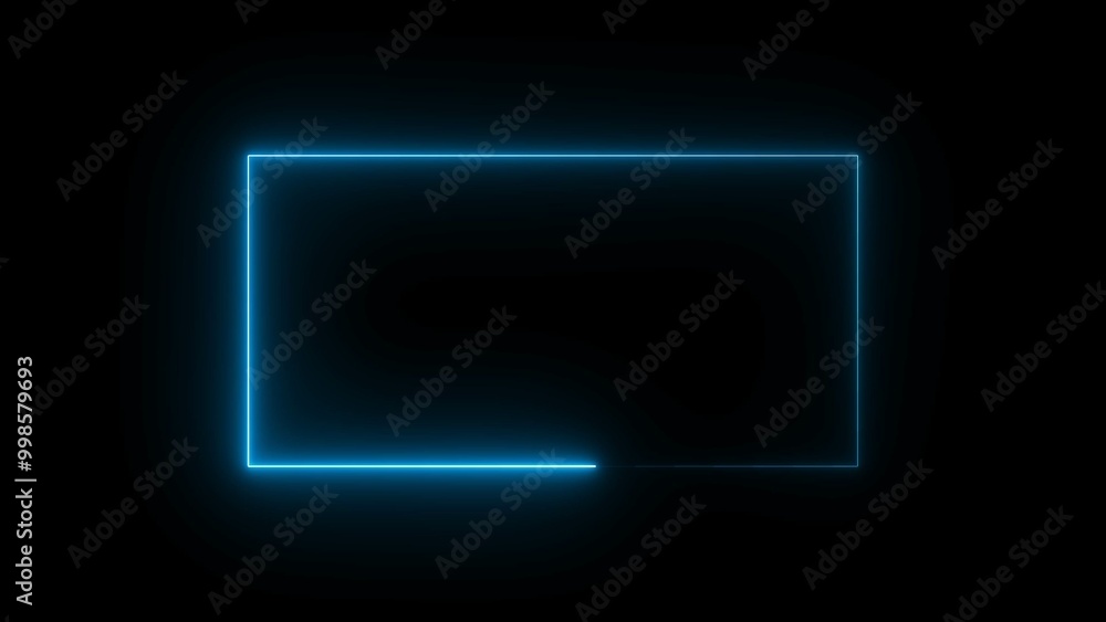 Glowing Neon Rectangle Border Frame Illustration Background. Glowing Neon Rectangle Border Frame Illustration Background.