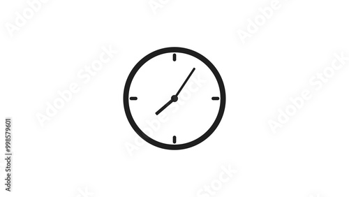 Analog Clock Icon Illustration Background.