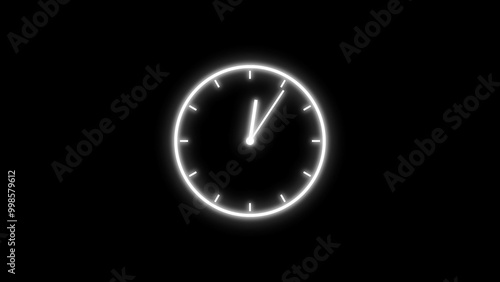 Analog Clock Icon Illustration Background.