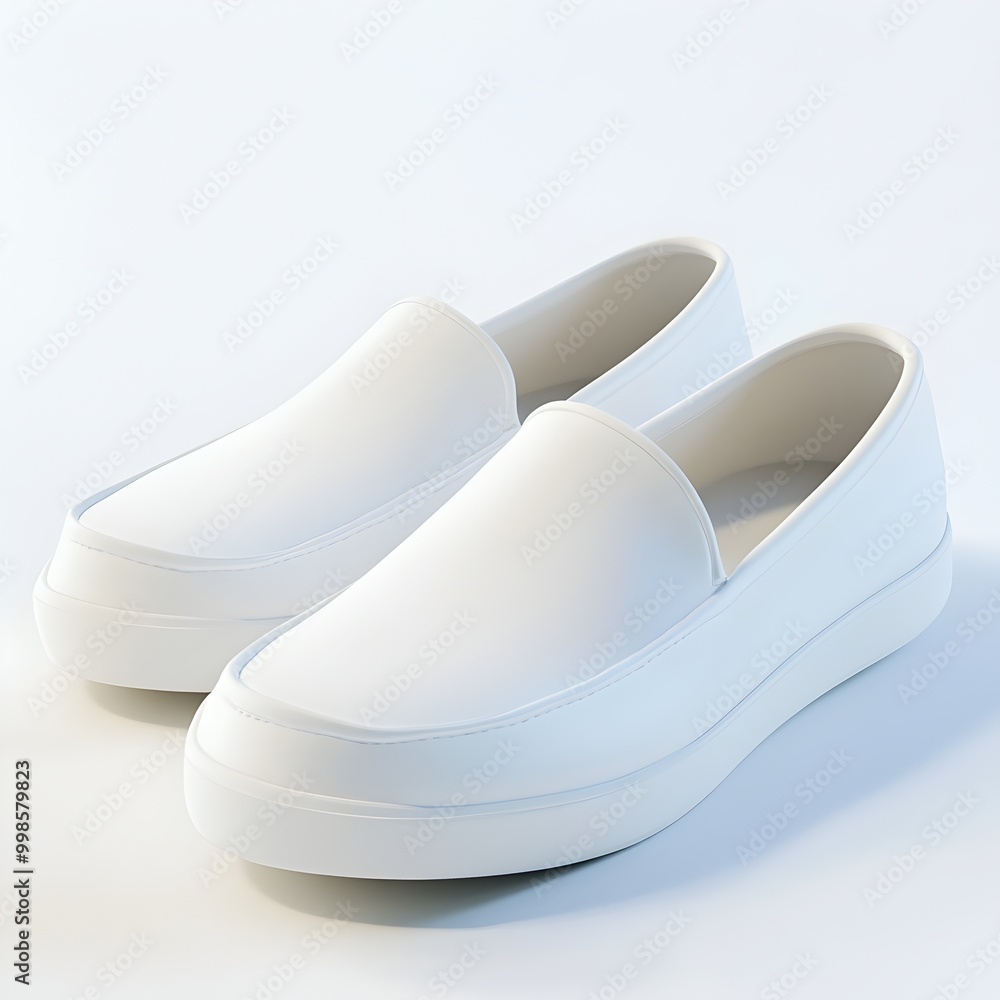 Comfortable Casual Loafers on Pristine White Background Minimalist Contemporary Footwear Design Comfortable Casual Loafers on Pristine White Background Minimalist Contemporary Footwear Design