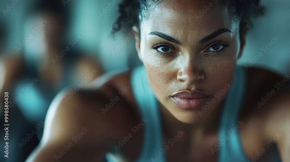A driven athlete shows unwavering focus during a vigorous indoor workout, capturing the energy and diligence needed for peak physical performance and achievement. A driven athlete shows unwavering focus during a vigorous indoor workout, capturing the energy and diligence needed for peak physical performance and achievement.