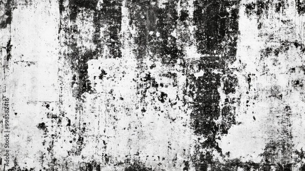 Black and white distressed texture with a grunge aesthetic, showcasing a layered, rough appearance perfect for a gritty, vintage look Black and white distressed texture with a grunge aesthetic, showcasing a layered, rough appearance perfect for a gritty, vintage look