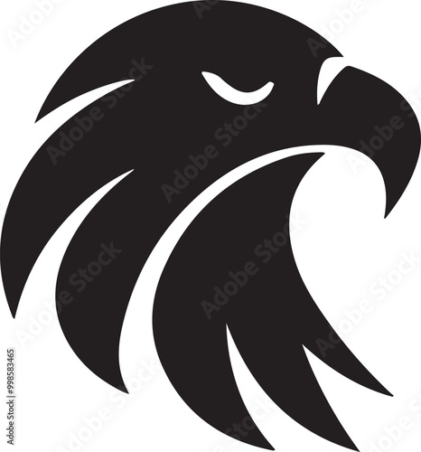 Head of a head of an eagle logo icon vector image photo