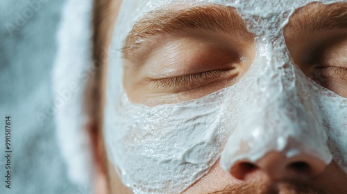 A close-up view of a person's face, with one portion significantly blurred out, capturing the texture of the skin and some facial features distinctly. photo