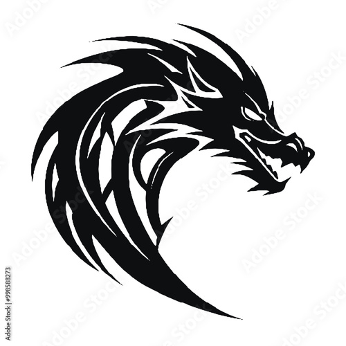 dragon EPS, dragon Silhouette, dragon Vector, dragon Cut File, dragon Vector