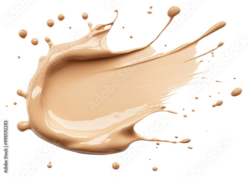 Liquid foundation splash background isolated essentials. photo