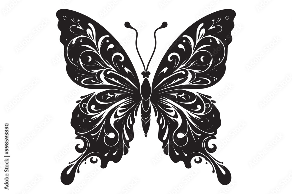 Butterfly silhouette vector illustrations Butterfly silhouette vector illustrations
