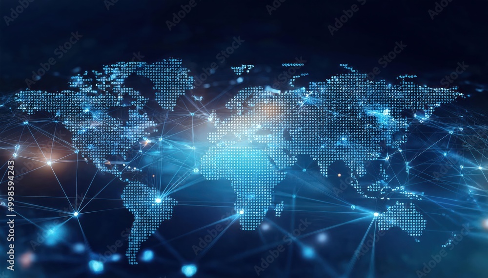 Digital technology, Internet global network technology concept. computer data Digital technology, Internet global network technology concept. computer data