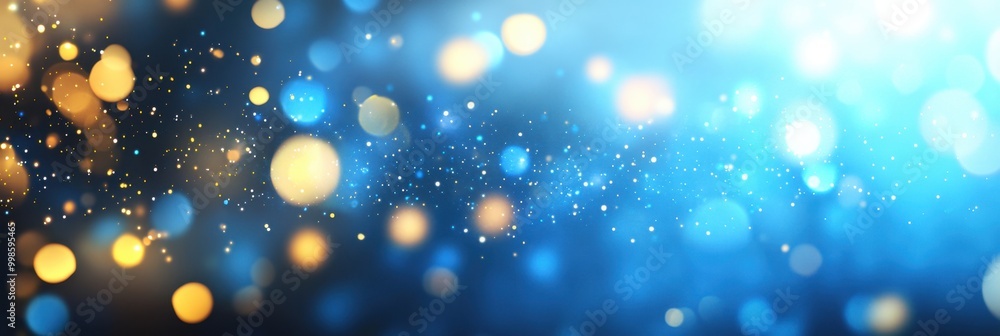 Blurred bokeh lights on a blue background banner, with copy space for text and design elements Bright and blurry lights Generative AI Blurred bokeh lights on a blue background banner, with copy space for text and design elements Bright and blurry lights Generative AI