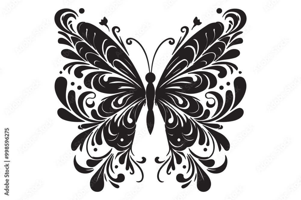Butterfly silhouette vector illustrations Butterfly silhouette vector illustrations