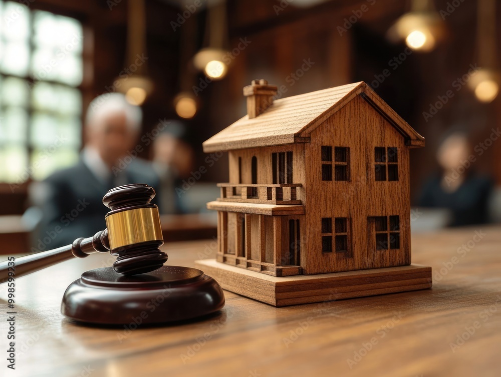 gavel and house, solving property problems in court gavel and house, solving property problems in court