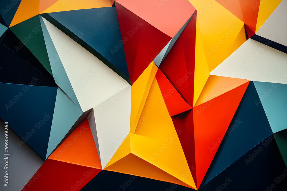 A dynamic energetic background featuring bold triangu A dynamic energetic background featuring bold triangu