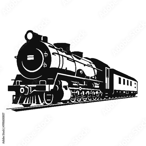 Locomotive Train silhouette  Illustration