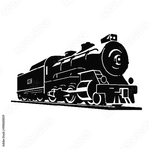 Locomotive Train silhouette  Illustration