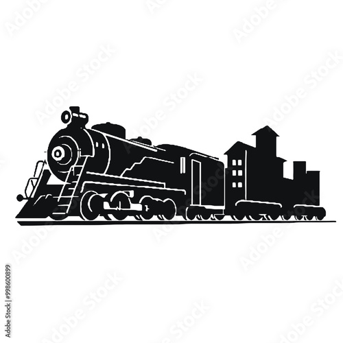 Locomotive Train silhouette  Illustration