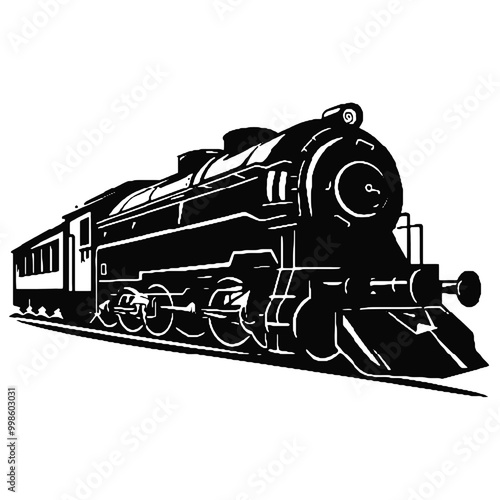 Locomotive Train silhouette vector illustration