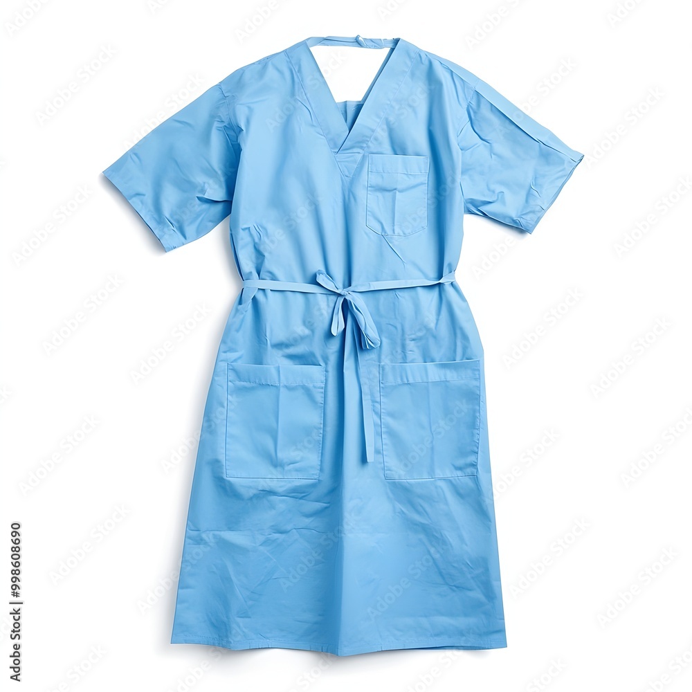 Isolated Hospital Patient Gown on White Background Isolated Hospital Patient Gown on White Background