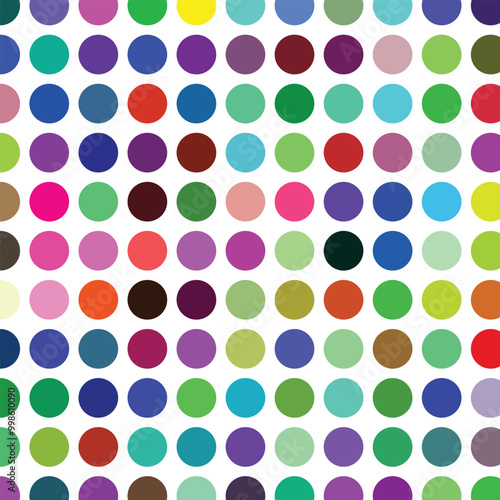 polka dots seamless and timeless background, colorful polka dots background