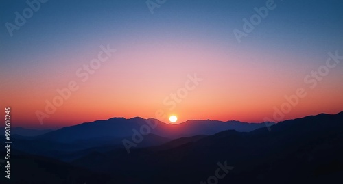 Wallpaper Mural A Breathtaking Sunrise Over Majestic Mountains and Sky Torontodigital.ca