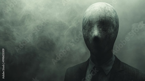 A man in a suit with a mask on his face