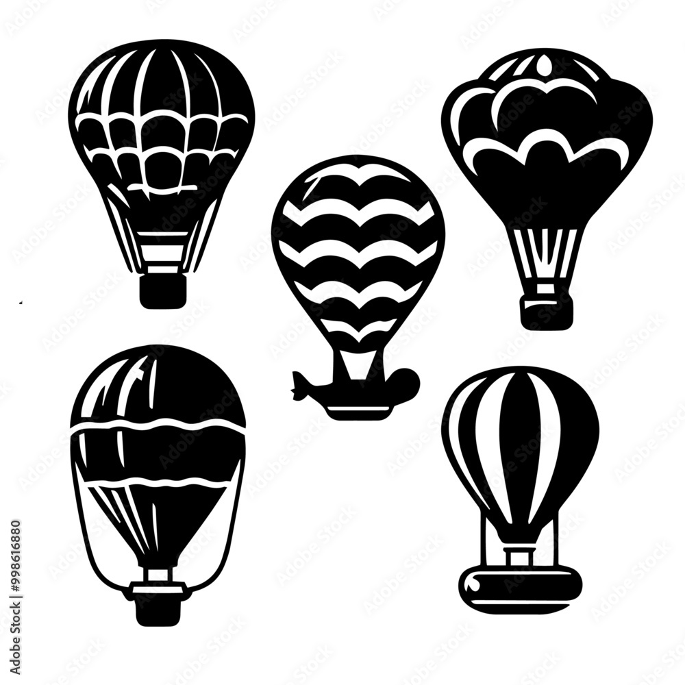 Obraz premium Hot air ballon different style