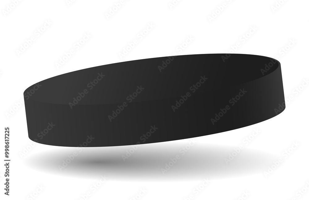 Black podium for product floats on the floor on transparent background Black podium for product floats on the floor on transparent background