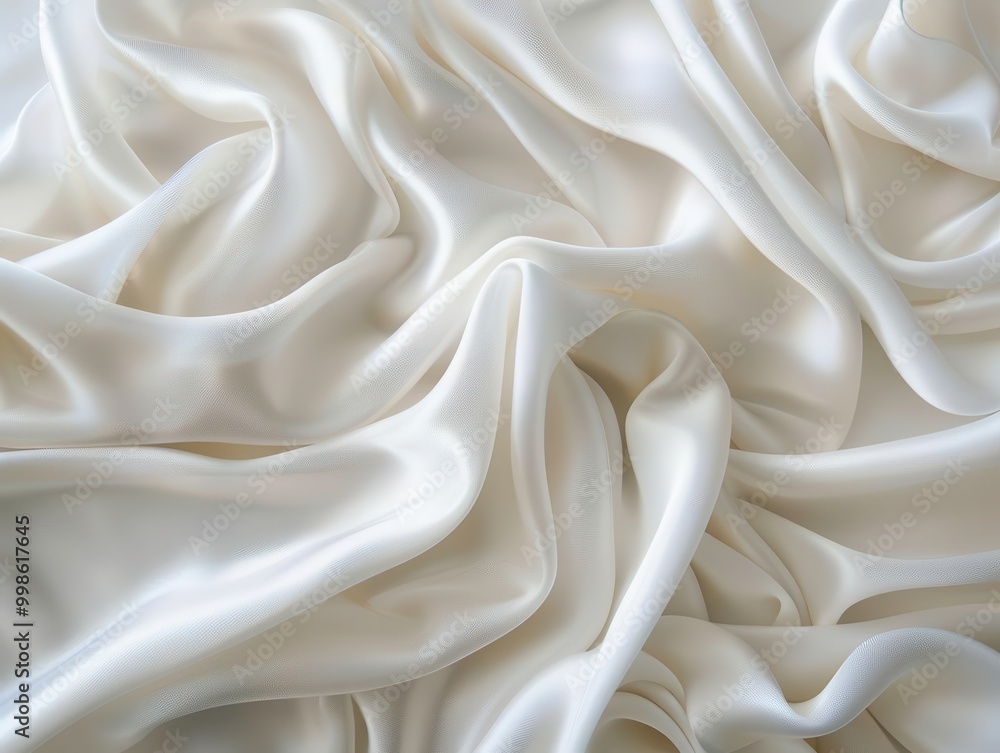 elegant white silk fabric draped in graceful folds its soft texture and subtle sheen creating an ethereal dreamlike composition of light and shadow elegant white silk fabric draped in graceful folds its soft texture and subtle sheen creating an ethereal dreamlike composition of light and shadow