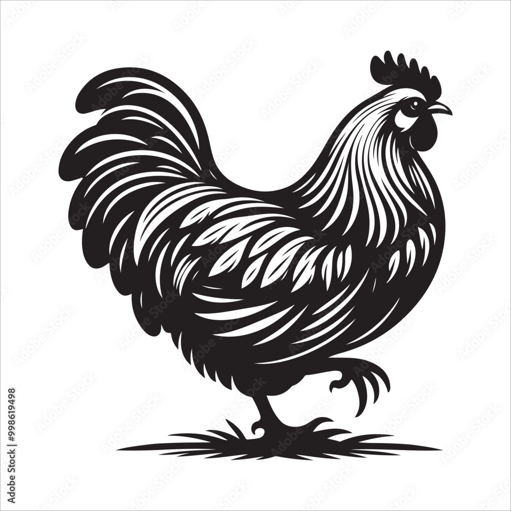 Fototapeta premium Hen vector art illustration