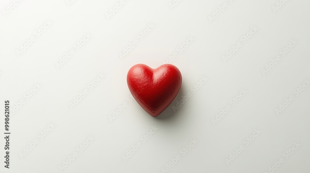 simple red heart floating in the center of a clean white background, creating a minimalist and elegant design - simple red heart floating in the center of a clean white background, creating a minimalist and elegant design -