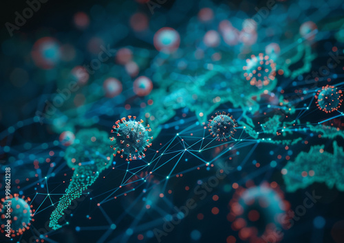 covid 19 background on virus theme
