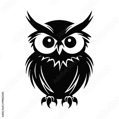 owl logo silhouette Illustration